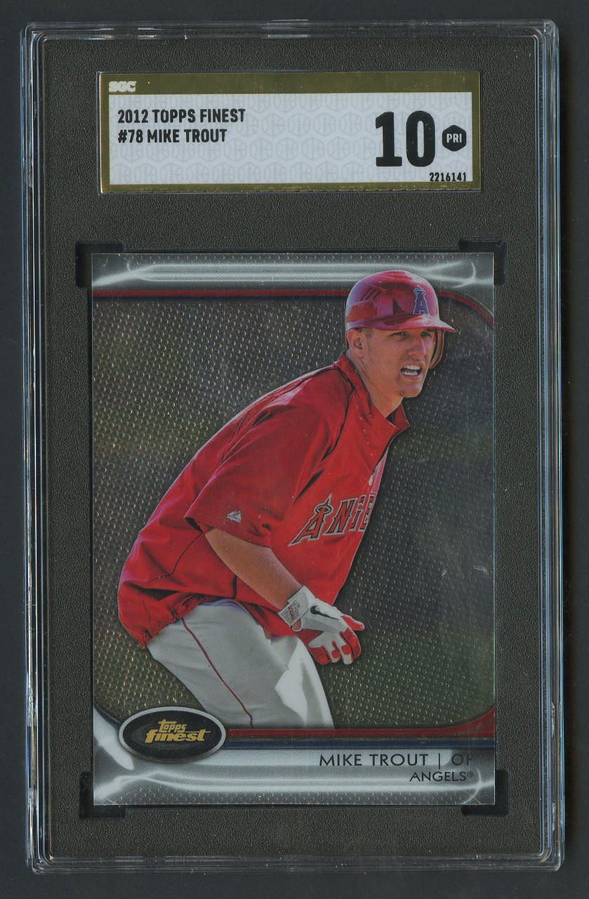 2012 Topps Finest Mike Trout RC Rookie #78 SGC 10 Pristine Gold