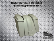 4" Stretched 6.5" Speaker Saddlebags & Fender NO CUTOUTS Harley Softail Heritage