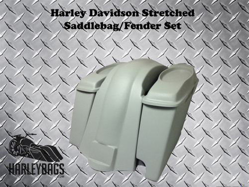 6" Stretched Saddlebags & Fender - 6"x9" Speaker Cut Outs - Right Side 2-in-1 