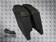 Harley 4" Extended Stretched Bagger Saddlebags w/6.5" Speaker Lids