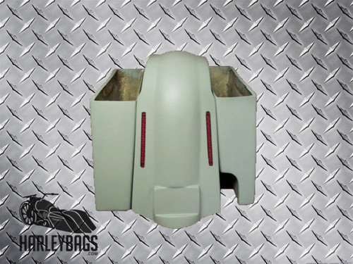 Harley 4" Extended Stretched Saddlebags & Fender - 2-in-1 Right Side Cut Out 