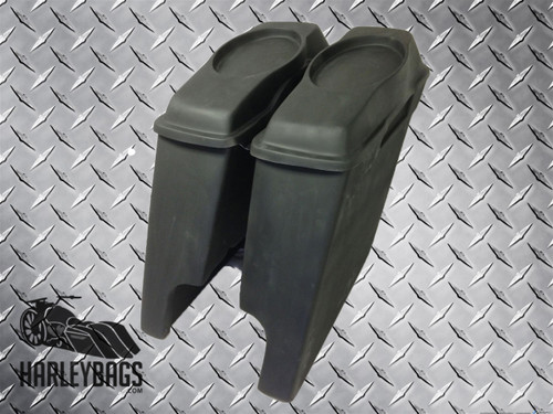 Harley 4" Fiberglass Stretched Bagger Saddlebags w/6"x9" Speaker Lids