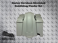 Harley 4" Stretched Saddlebags w/ Dual Speaker Lids, 2-in-1 Right Side Cut Out 