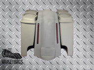 Harley 4" Stretched Saddlebags with Dual (4) Speaker Lids + LED Fender -Softail 