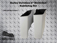 Harley 6" Extended Stretched Saddlebags - No Cut Outs - Softail Heritage Deluxe