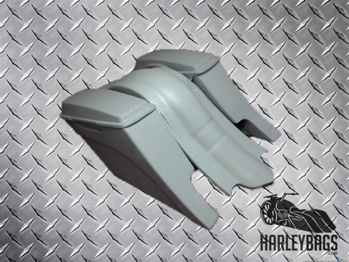 Harley Custom "Down-n-Out" Stretched Saddlebag and Fender Set - Dual Cut Outs 