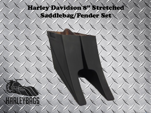 Harley Custom 8" Extended Stretched Saddlebags Bags