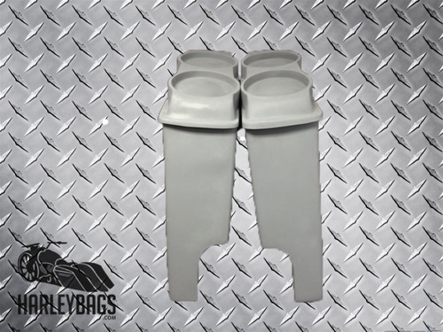 Harley Davidson 4" Stretched Bagger Saddlebags Dual 6.5" Speaker Lids -Hard Bags 