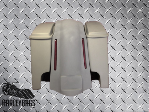 Harley Davidson  Stretched Saddlebags & Fender Kit w/LED Lights -Dual Exhaust 