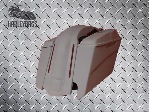 Harley Davidson 5" Stretched 6.5 Speaker Saddlebags & LED Fender 