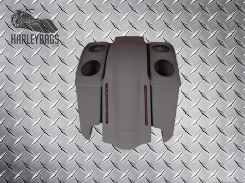 Harley Davidson 5" Stretched Saddlebags Double 6x9 Speaker Lids & LED Lit Fender 