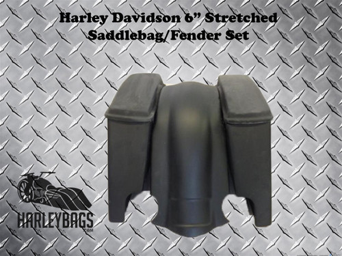 Harley Davidson 6" Stretched Bagger Saddlebags & Fender