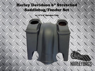 Harley Davidson 6" Stretched Saddlebag Fender Kit - 6"x 9" Speaker Lids