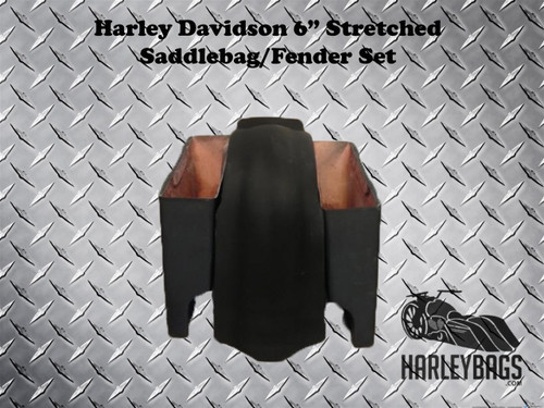 Harley Davidson 6" Stretched Saddlebags & Fender Set