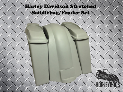 Harley Davidson FL Softail 6" Extended Stretched Saddlebags Bags & Fender 6"x9"
