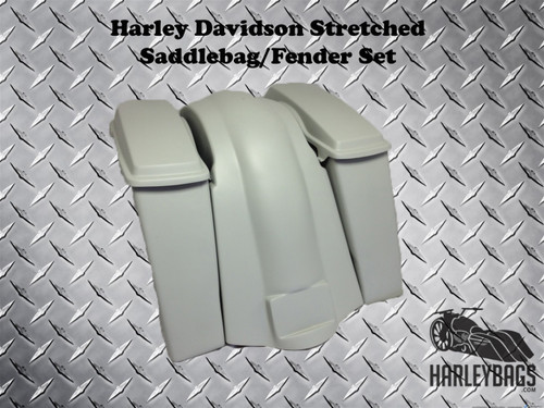 Harley Davidson FL Softail 6" Extended Stretched Saddlebags Bags Lids & Fender 