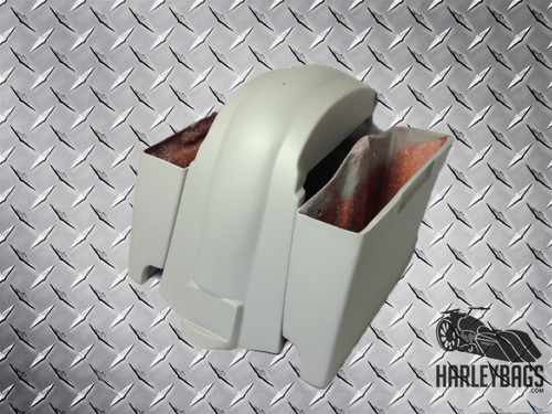 Harley Davidson FL Softail Extended Stretched Saddlebags & Fender - Dual Cut Out 