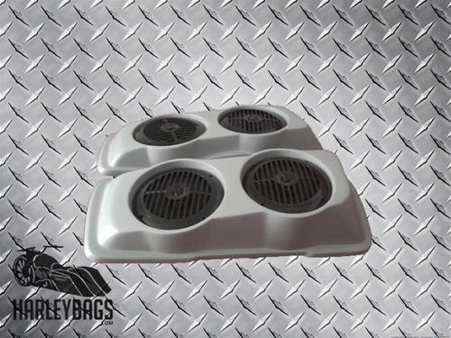 Harley Davidson Hard Saddlebag Lids with 6.5" Waterproof Speakers - Bagger 