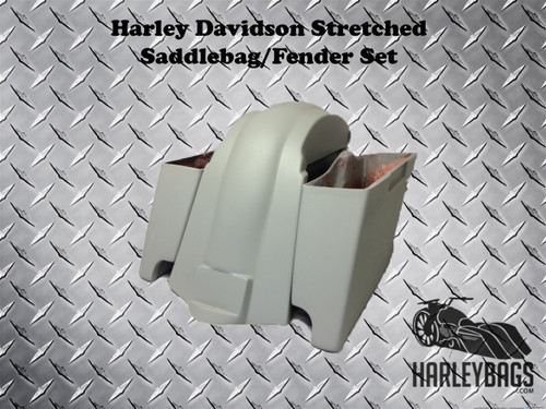Harley Davidson Softail 6" Stretched Saddlebags and Fender - Heritage Deluxe
