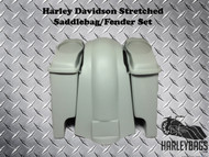 Harley Davidson Softail 6" Stretched Saddlebags and Fender - Speaker Cut Lids 