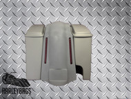 Harley Davidson Softail 6" Stretched Saddlebags with LED Fender for 2-in-1 Pipe 