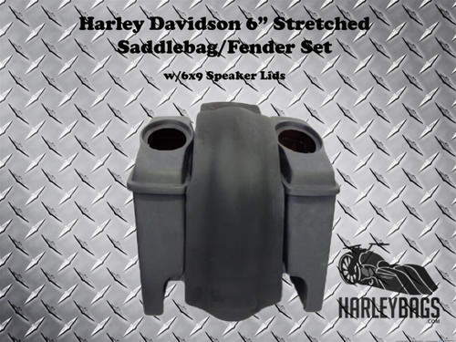 Harley Davidson Touring 6" Stretched Saddlebags & Fender 6"x9" Speaker Lids