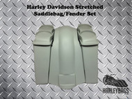 Harley FL Softail 6" Stretched Saddlebags Double 6.5" Speaker Lids & Fender