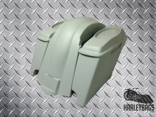 Harley FL Softail Lowered Stretched Saddlebags & Fender Set 6"x9" Speaker Lids 