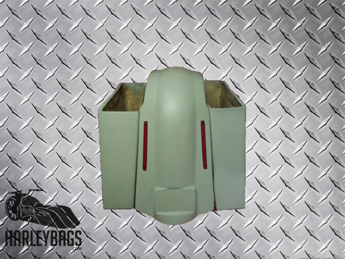 Harley Touring 6" Stretched Hard Saddlebags & Fender Cover - No Cut Outs, Uncut 