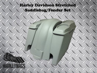 Harley Touring 6" Stretched Saddlebags, Double 6.5" Speaker Lids & Rear Fender 