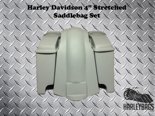 Stretched Saddlebags Bags & Fender w/Cut Outs, Speaker Lids - Softail Deluxe 