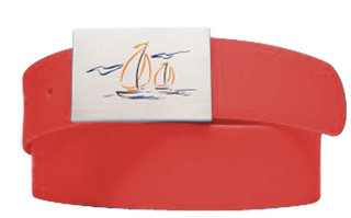 Sailboat Logo Stop Sign Red