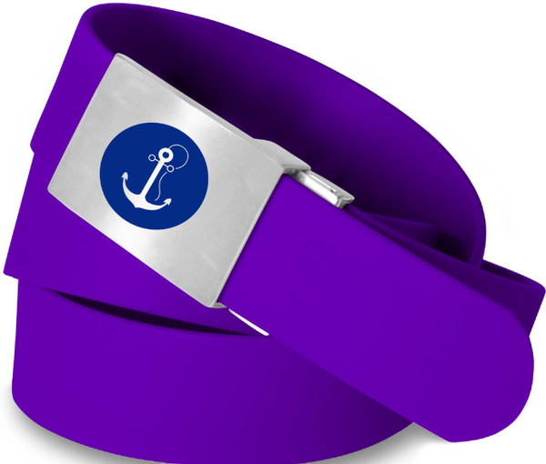 Anchor Logo- Purple Solid Belt