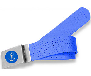 Perforated Belt Anchor Logo Royal Blue