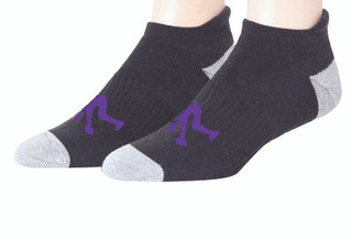Ankle Sport Socks Black /Purple logo