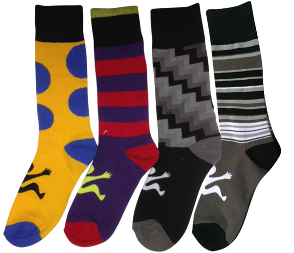 4 pack assorted fancy casual socks