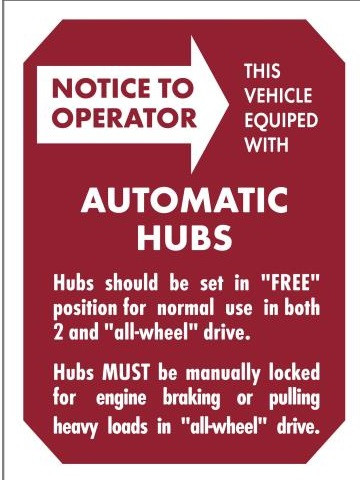 automatic hub sticker original 