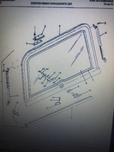 liftgate to tailgate striker plate.  Made out of 304 Stainless steel part number 985005.  Comes with correct stainless mounting screws and internal lock washers.  Number 12 in the diagram