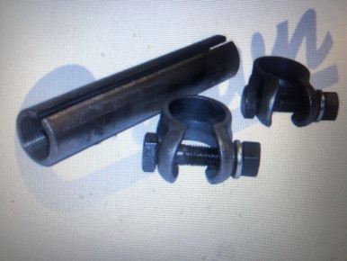 Pitman arm to passenger side knuckle tie rod assembly. Fits the narrow tack front axle with the double hole knuckle on the passenger side (see photo). Includes the following parts:

991744 tie rod 24" long

921317 tie rod end

320067 tube and clamp set

 

Overall length range from tie rod end to tie rod end is 28-1/4" to 30"