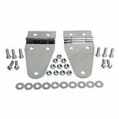 Polished stainless steel hood hinges with all mounting hardware

Keep those hoods from rattling with those brand new hinges!!

Fits Vintage Jeep:

Jeep CJ-5 (1955-1983).
Jeep CJ-6 (1955-1975).
Jeep CJ-7 (1976-1986).
Jeep CJ-8 (1981-1986).
Jeepster Commando 1966-1971 
Fits Jeep:

Jeep Wrangler (YJ) (1987-1995)
Stainless Hood Hinges; Includes 2 Hinges and Hardware.