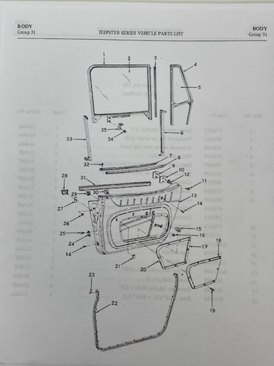 Side glass kit, 4 piece Jeepster/Commando