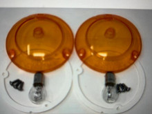 Front parking light master refresh kit, amber lens, 1972-73 Jeep Commando/AMX