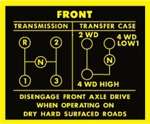 standard transmission and d 20 t case deacl sticker 