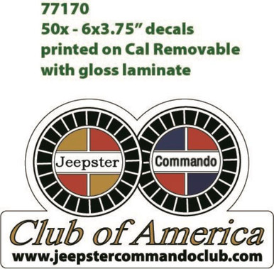 JCCA jeepstercommandoclub sticker