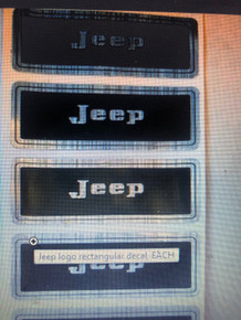 Jeep logo rectangular decal, EACH