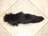SILVER FOX TAIL DYED BLACK