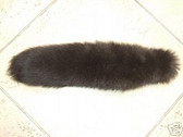 Dyed Black  fox tail