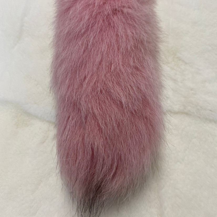 DYED BABY PINK BLUE FOX TAIL - FURTAILS