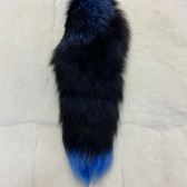 Dyed Cobalt Silver Fox Tail