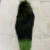Dyed Green Silver Fox tail